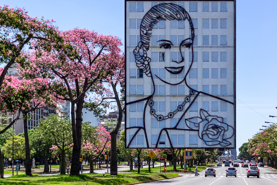 Buenos Aires : Eva Perón, avenue 9 de Julio