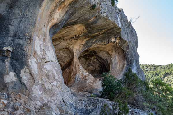 Gorges du rio Vero : abri sous roche