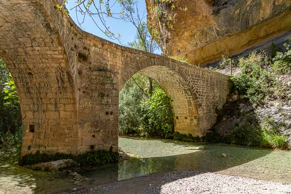 Alquézar : gorges du rio Vero, pont de Villacantal