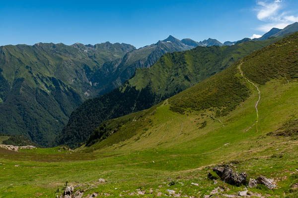 Col du Clot du Lac, vue vers le mont Valier