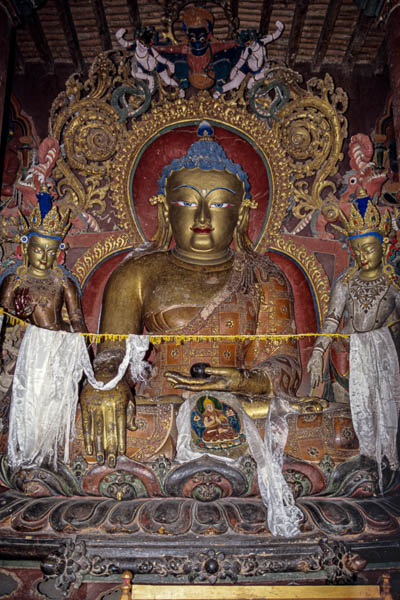 Gyantse, Kumbum : Shakyamuni avec Maitreya et Lokeshvara