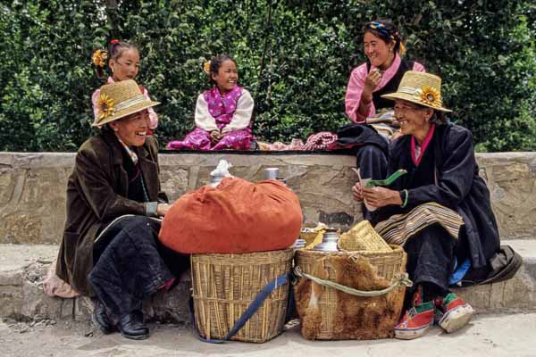 Festival de Gyantse : famille tibétaine