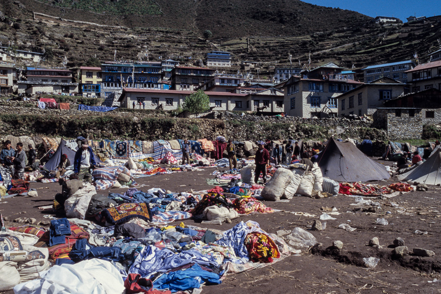 Marché tibétain à Namche