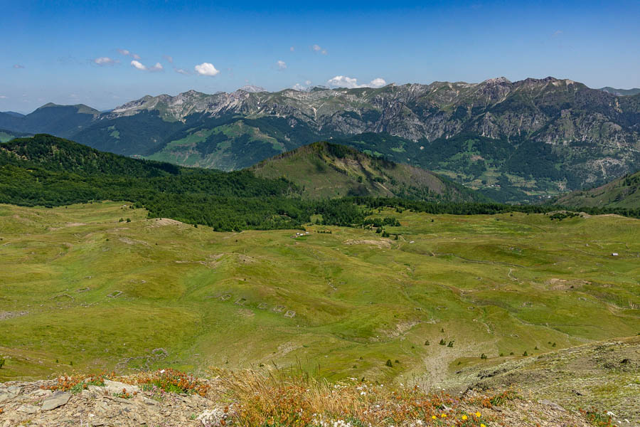Pic de Greben : vue nord, vallée de Vermosh