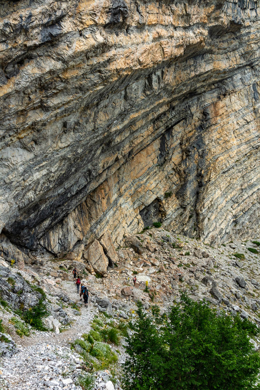 Sentier sous la falaise