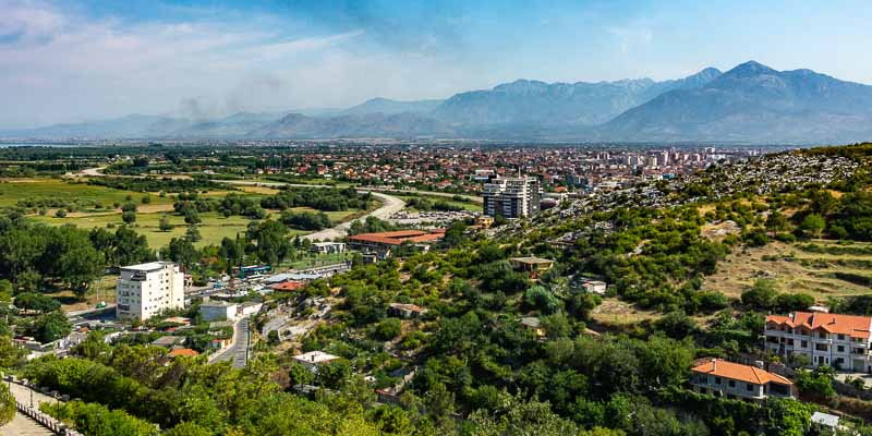 Citadelle de Rozafa : vue vers Shkodra