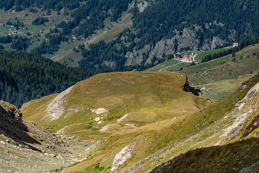 Col Pinter : vue ouest vers Champoluc