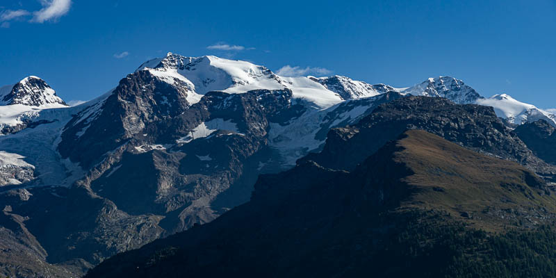 Massif du mont Rose : Pollux, Castor, Lyskamm