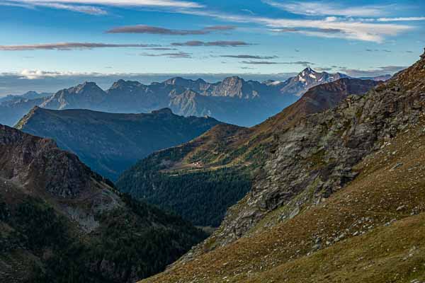 Entre lac de Luzeney et col Terray : vue sud