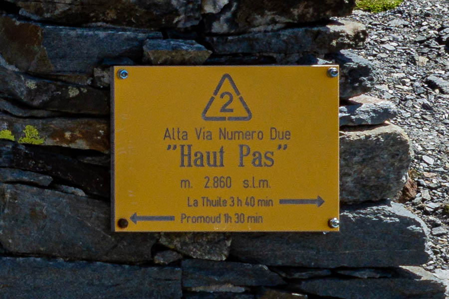 Col du Haut pas, 2860 m