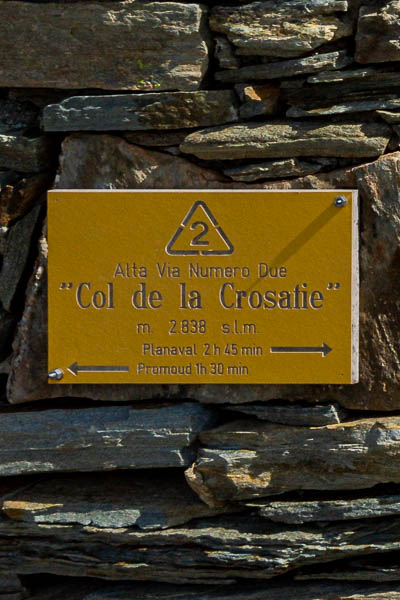 Col de la Crosatie, 2838 m