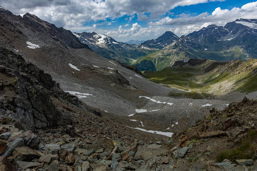 Col Fenêtre, 2840 m : vue ouest