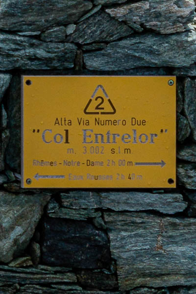 Col d'Entrelor, 3002 m