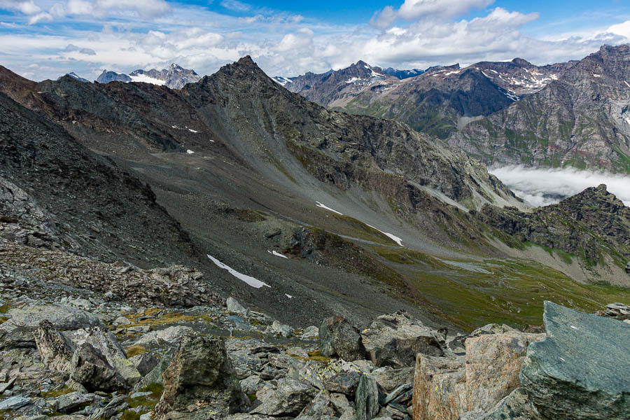 Col d'Entrelor, 3002 m : vue sud-ouest