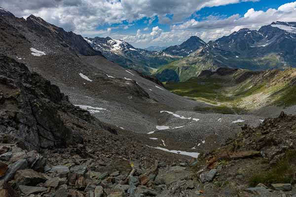 Col Fenêtre, 2840 m : vue ouest