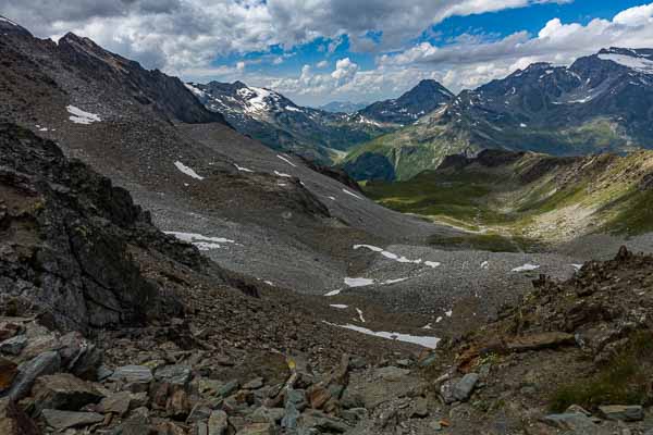 Col Fenêtre, 2840 m : vue ouest