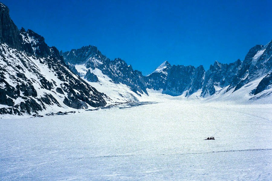 Haut du glacier d'Argentière : mont Dolent, 3819 m