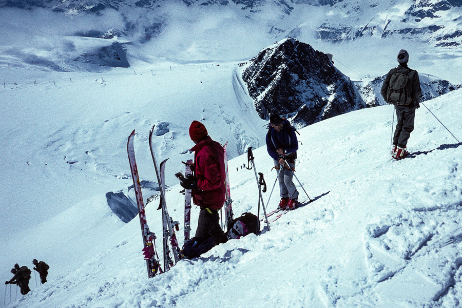 Sommet du Breithorn, 4164 m : vue vers le Klein Matterhorn