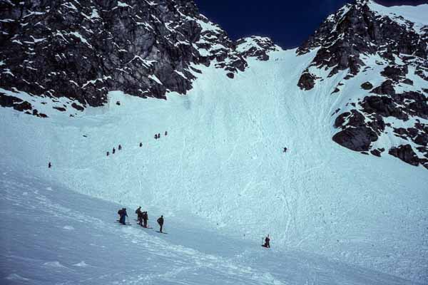 Raide descente après la Rosablanche