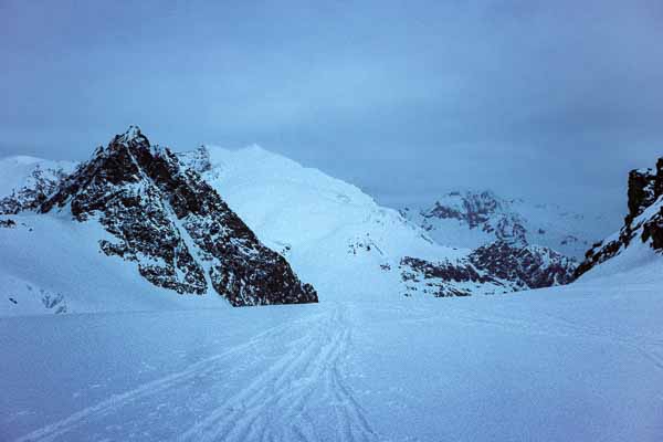 Col de l'Évêque : vue vers le Pigne d'Arolla