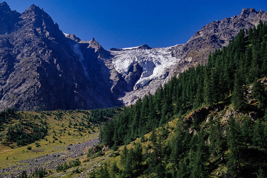 Glacier du Casset et couloir Davin