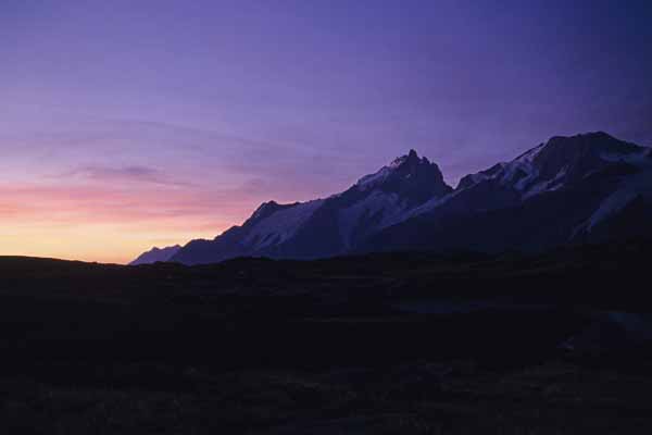 Lever de soleil sur la Meije