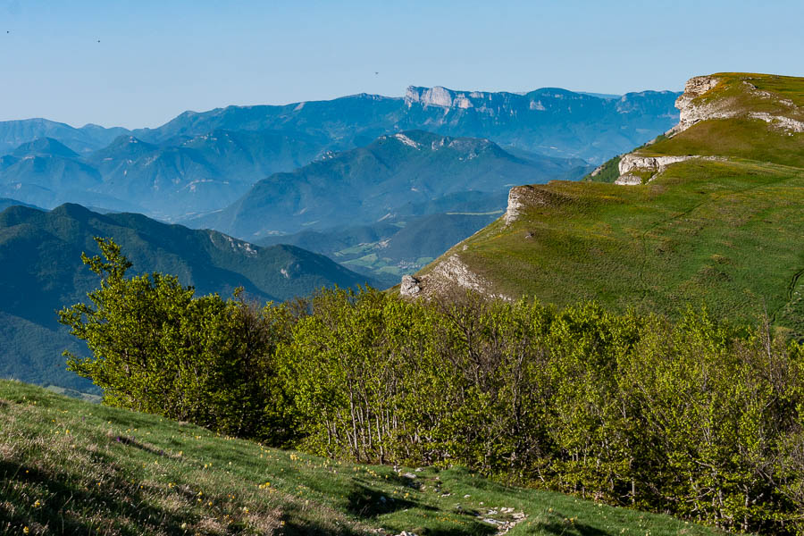 Montagne d'Ambel : vue vers la tête de la Dame