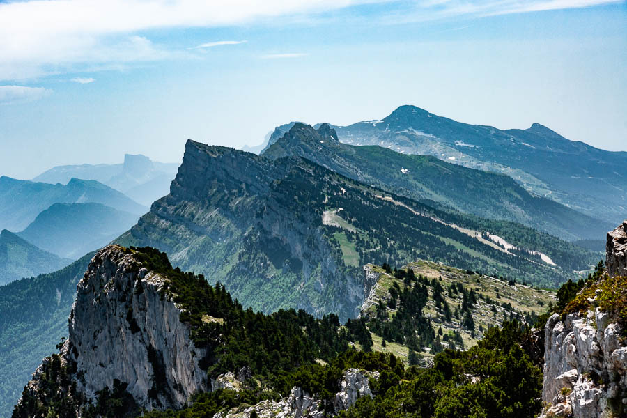 Moucherotte : vue vers la Grande Moucherolle et le mont Aiguille