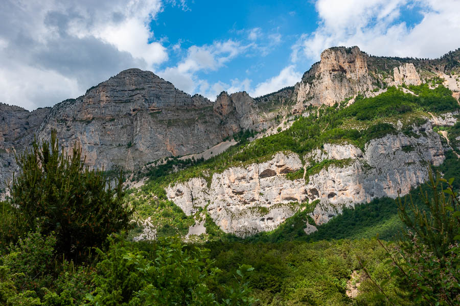 Cirque d'Archiane : paroi est