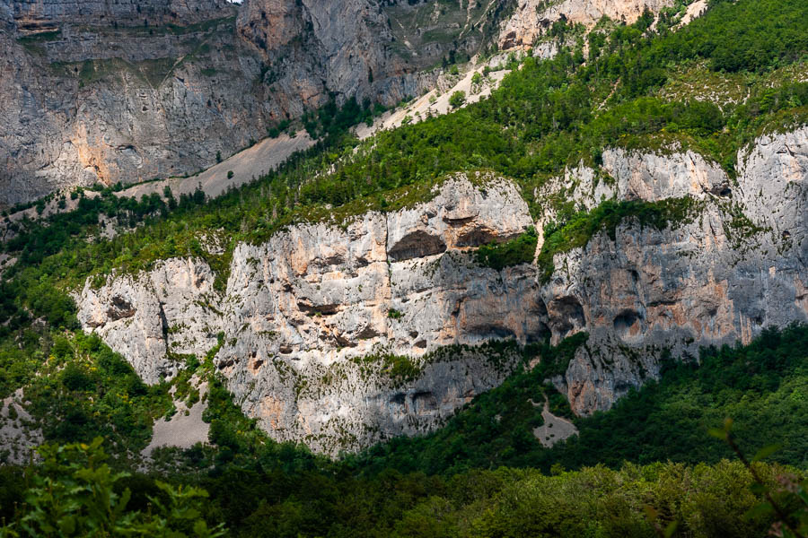 Cirque d'Archiane : paroi est