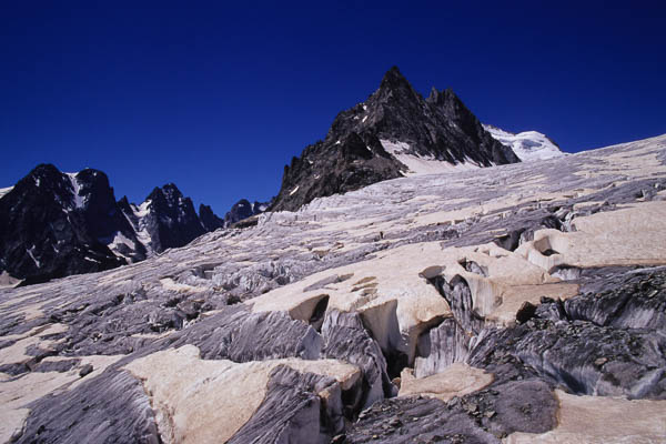 Glacier Blanc : crevasses