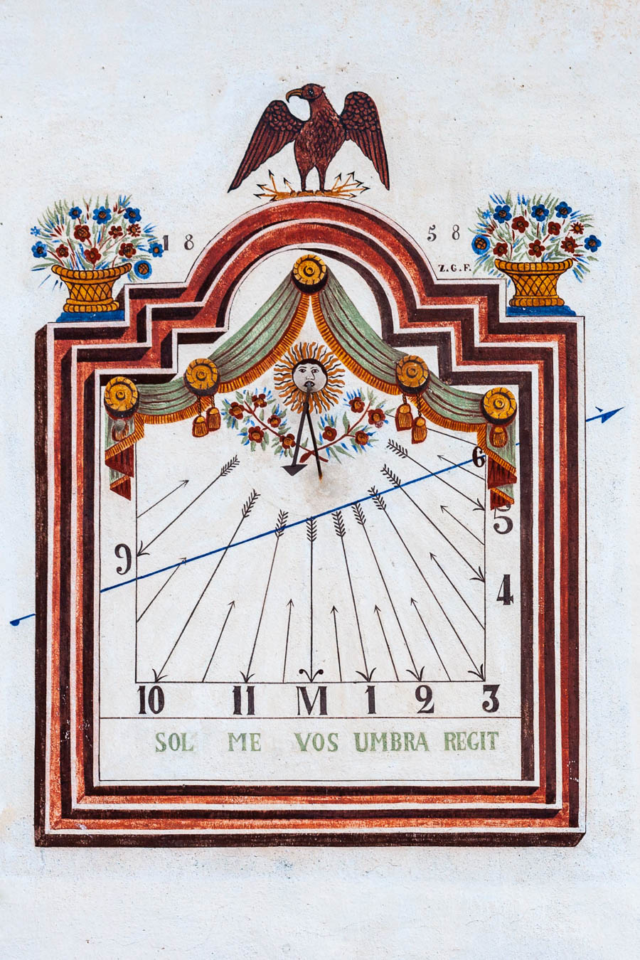 Saint-Véran : gîte des Gabelous, cadran solaire