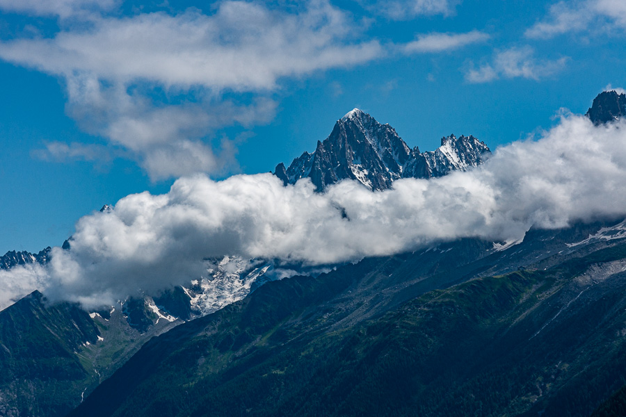 Chamonix et l'aiguille Verte depuis Bellevue