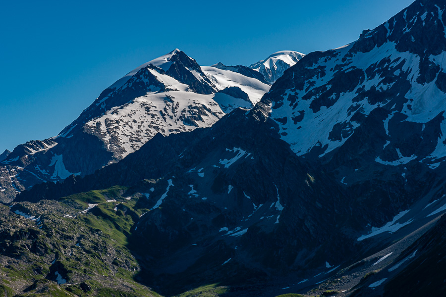 Col du Bonhomme, lacs Jovet, aiguille de la Bérangère et mont Tondu