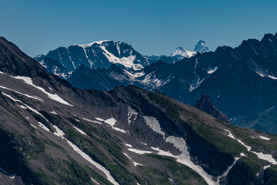 Mont Vélan, dent d'Hérens et Cervin