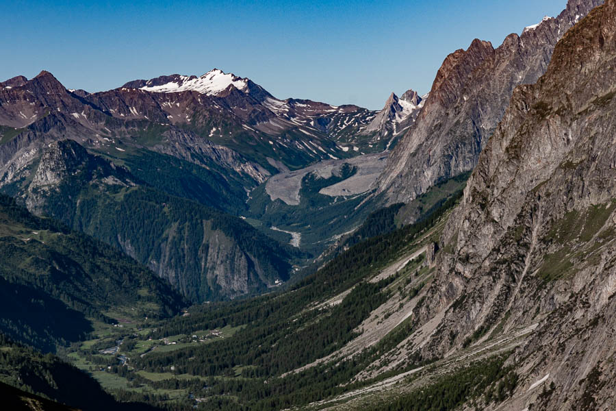 Mont Miravidi, col de la Seigne, glacier de Miage