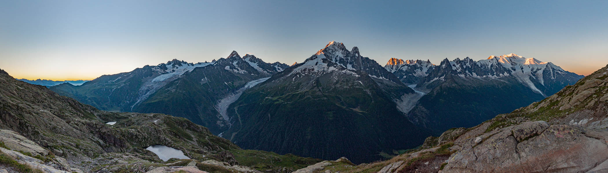 Lever de soleil depuis le lac Blanc