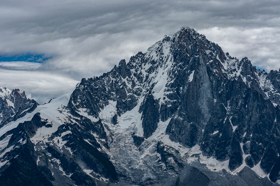 Aiguille Verte, 4122 m, et Drus, 3754 m