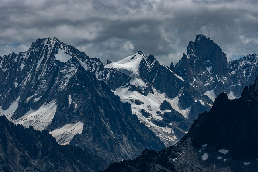 Aiguille de Talèfre, aiguille de l'Éboulement, aiguille de Leschaux