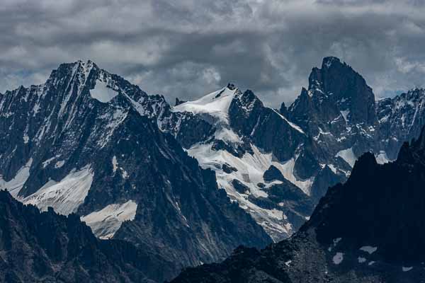 Aiguille de Talèfre, aiguille de l'Éboulement, aiguille de Leschaux