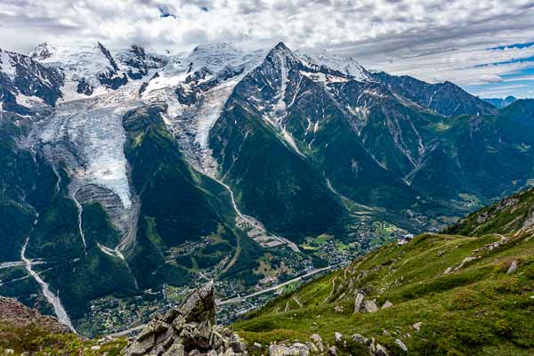 Glaciers des Bossons et de Taconnaz, refuge de Bellachat