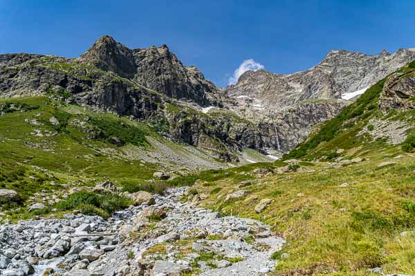 Cascade de Chanteloube sous la pointe de Verdonne, 3328 m
