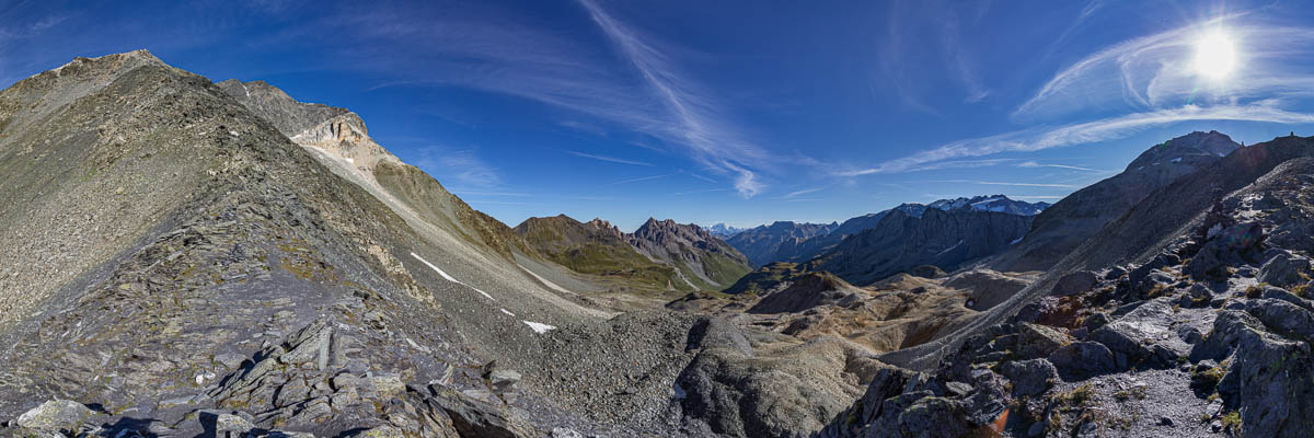 Col de Chavière : vue vers le nord