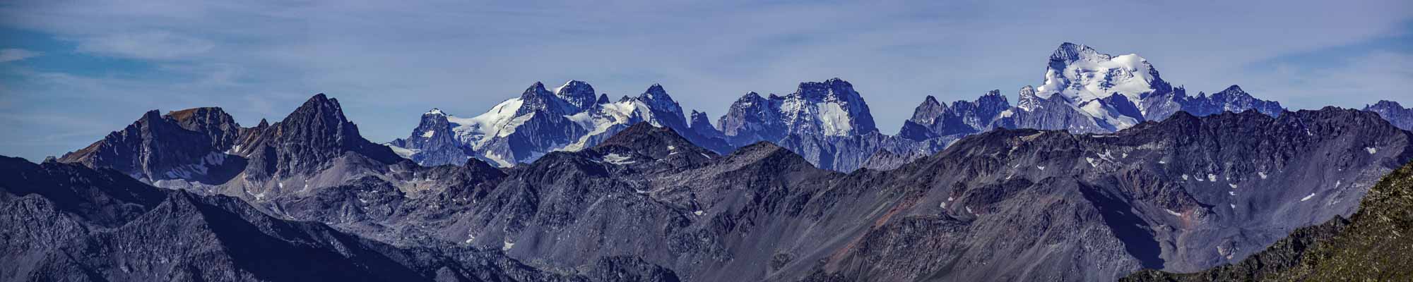 Massif des Écrins : Pelvoux, Ailefroide, barre et dôme des Écrins