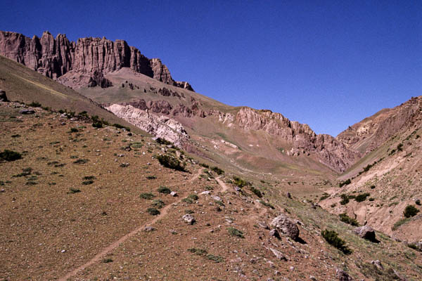 Vallée vers le cerro Penitentes