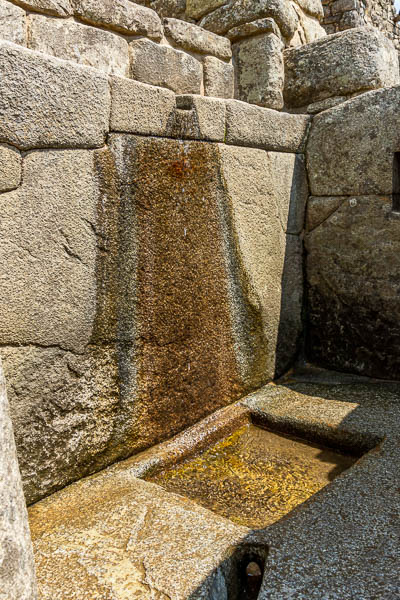 Machu Picchu : fontaine