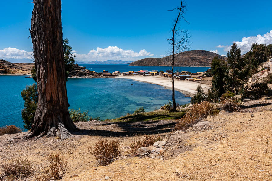 Lac Titicaca : île du Soleil, plage de Challapampa