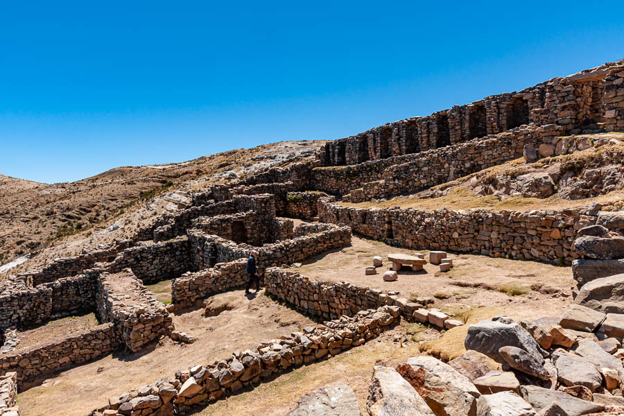 Lac Titicaca : île du Soleil, site inca de Chinkana