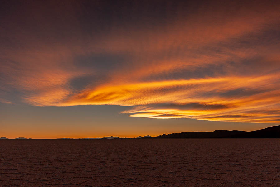 Salar d'Uyuni : coucher de soleil