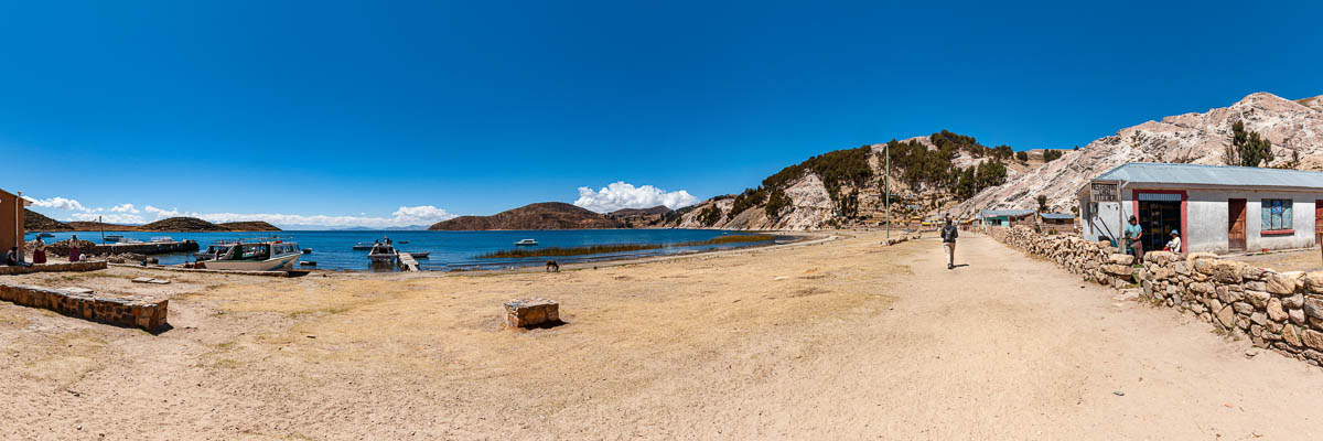 Lac Titicaca, île du Soleil : port de Challapampa